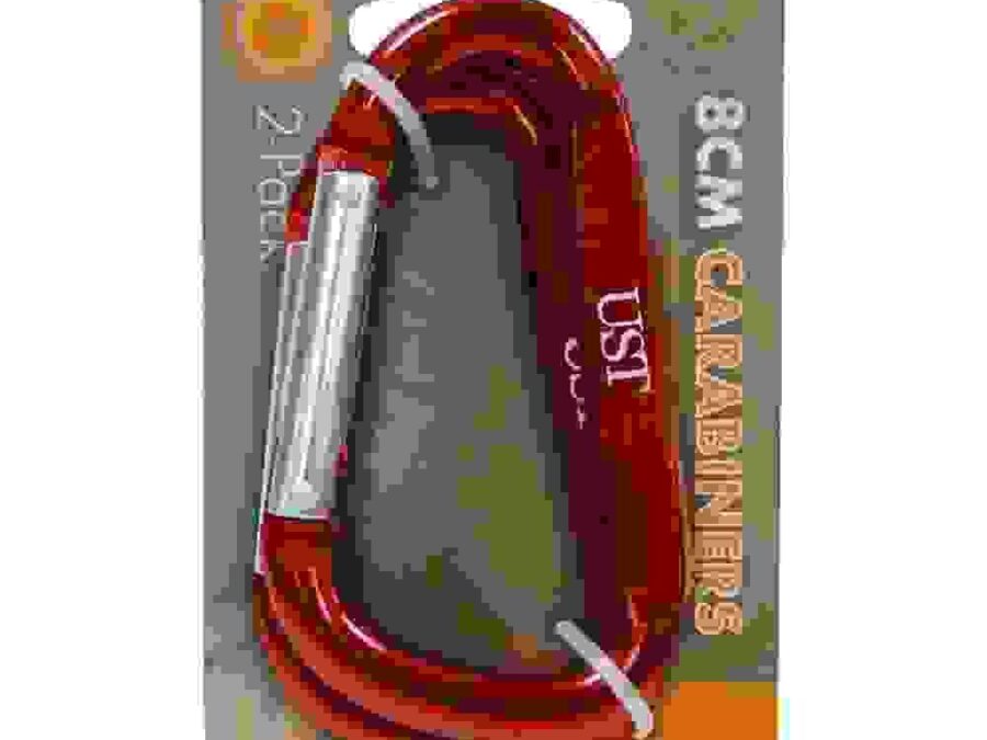 Ultimate Survival Carabiner 8cm 2-pk PDQ 12-ct Assorted Colors