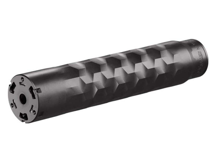 SIG SAUER TINCAN30 30 CAL SUPPRESSOR BLACK HUB TAPER DT MOUNT, 3D PRINT TITANIUM 5/8X24