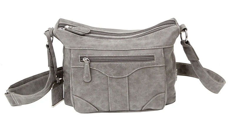 ConCarry Purse Cross Bdy W/Holster Gry/Suede