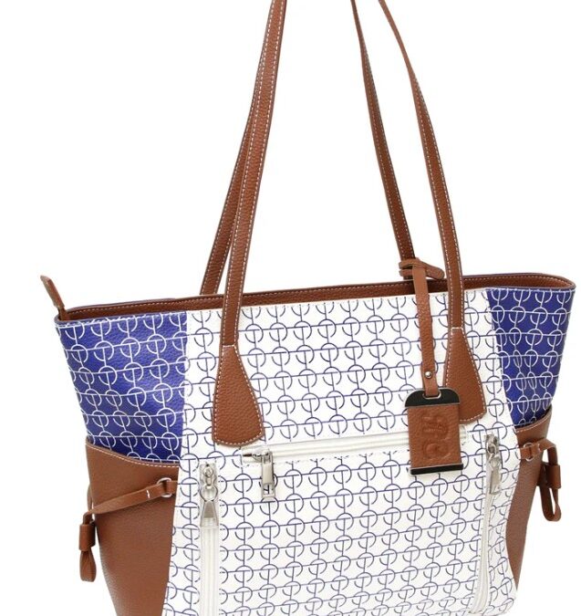 ConCarry Purse Tote Style W/Hlstr White/Blue