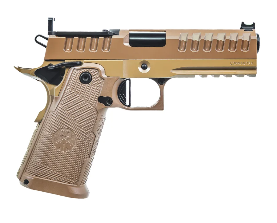 Watchtower Firearms APACHE9MMCMNDRFDE Apache  Commander Frame 9mm Luger 15+1 4.25" Threaded Barrel Steel Slide Flat Dark Earth PVD