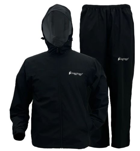 FROGG TOGGS WOMEN'S VAPOR RAIN - SUIT BLACK SM/MD