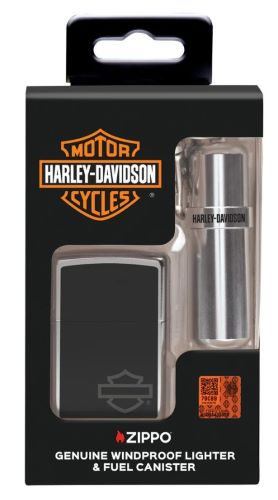 ZIPPO WINDPROOF LIGHTER HARLEY - DAVIDSON & FUEL CANISTER SET