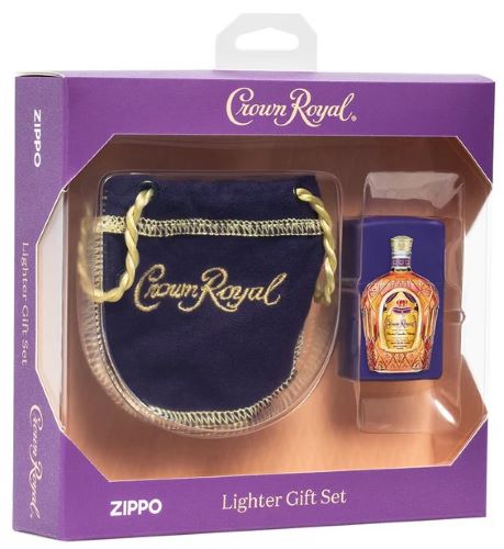 ZIPPO WINDPROOF LIGHTER CROWN - ROYAL & SMALL POUCH GIFT SET