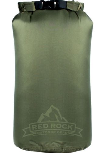 RED ROCK ROLL TOP DRY BAG - 8 LITER WATERPROOF OD GREEN