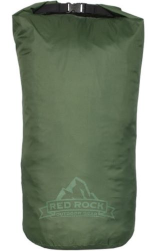 RED ROCK ROLL TOP DRY BAG - 25 LITER WATERPROOF OD GREEN