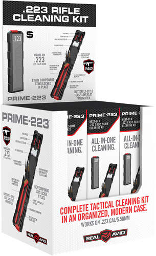 REAL AVID PRIME 223 RIFLE - CLEANING KIT 12PC. DISPLAY