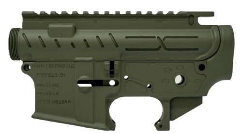 FAXON AR-15 X-TRA LITE - RECEIVER SET OD GREEN STRIPPED