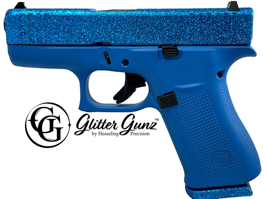 GLOCK 43X 9MM SAPPHIRE GLITTER GUNZ