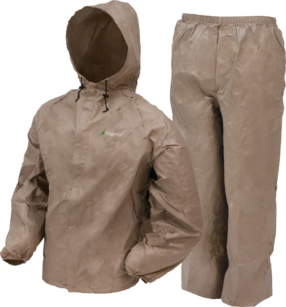 FROGG TOGGS RAIN SUIT MENS - ULTRA LITE 2 X-LARGE KHAKI