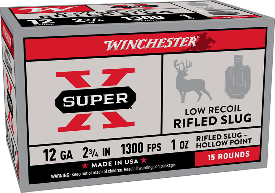 WIN SUPER-X RIFLED SLUG 12GA 2.75 1OZ LR 15/10