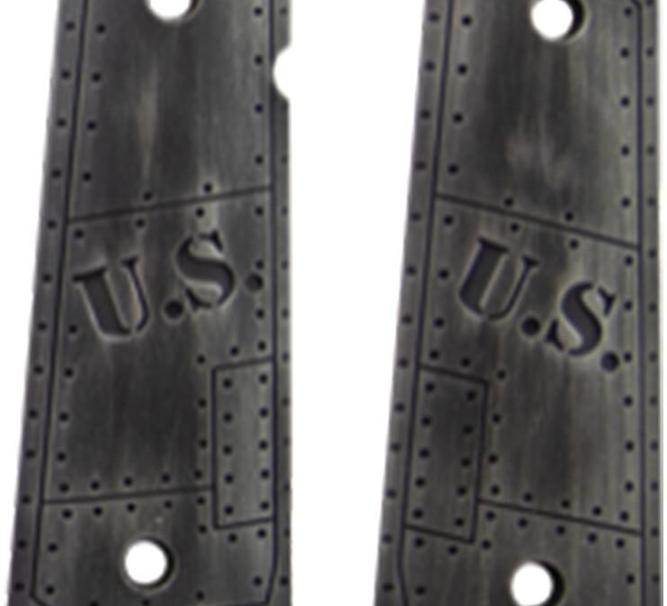 Hogue Govt. Model Aluminum - 1911 U.S. Green Distressed Grip