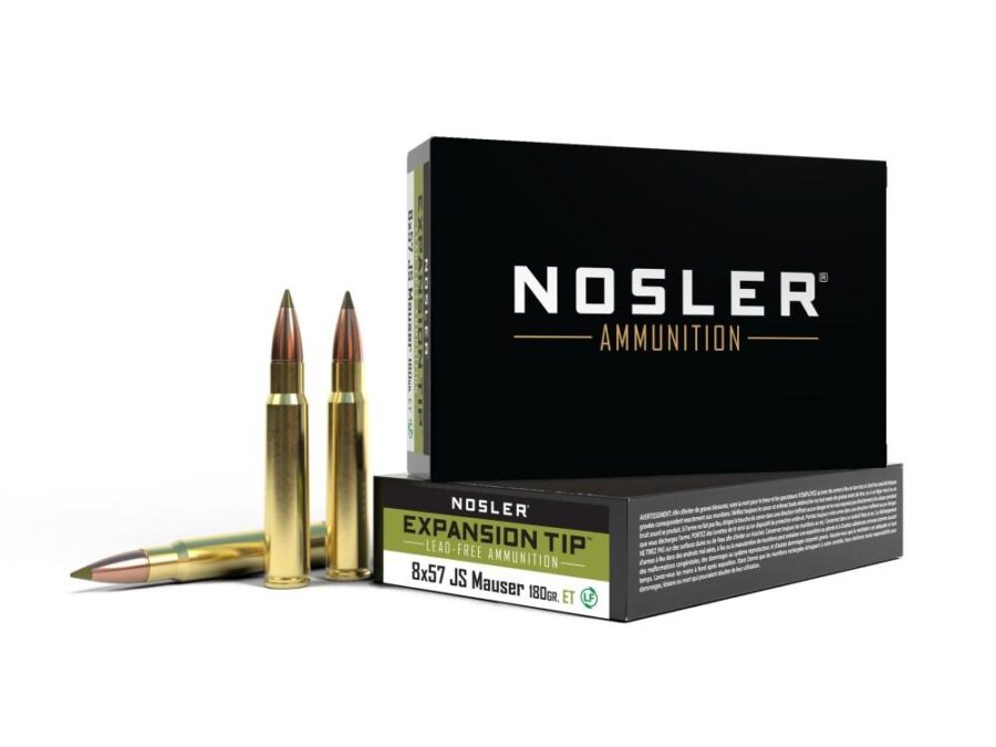 Nosler E-Tip Rifle Ammunition 8x57 JS 180gr PT 2550 fps 20/ct