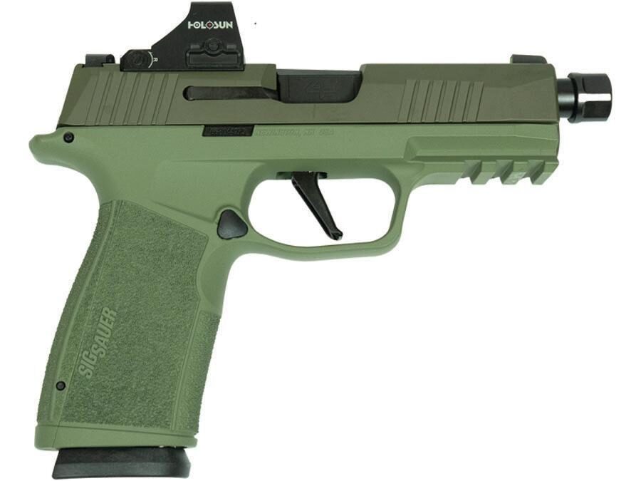 Sig Sauer P365 XMacro Handgun 9mm Luger 17rd Magazines (2) 3.7" Barrel Two Tone Green TB with Optic