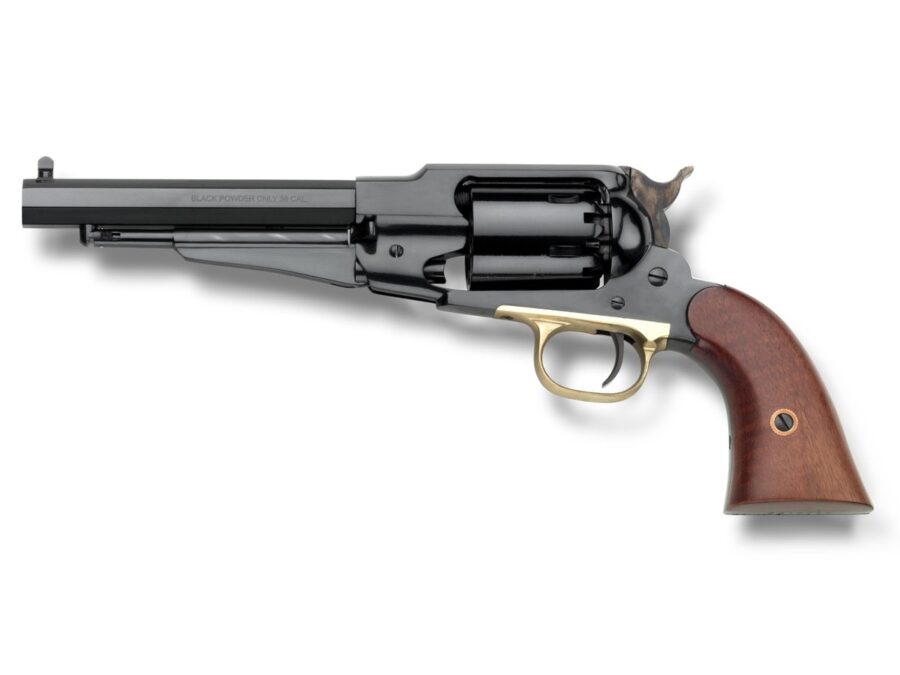 Pietta 1858 Remington Steel Frame Blued/ Walnut Grips - .36 cal 6-1/2"