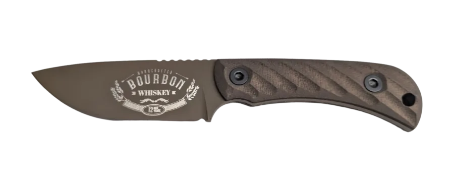 HALF FACE BLADES CAVNER JR BOURBON 3.5" BLADE, 7.5"OA, S45VN MICARTA GRIP