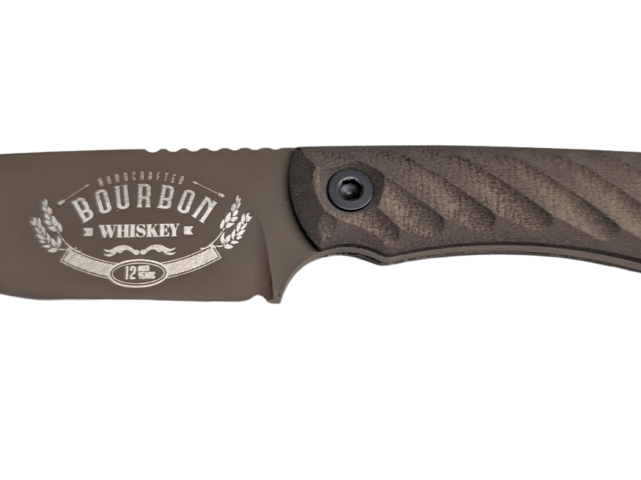 HALF FACE BLADES CAVNER JR BOURBON 3.5" BLADE, 7.5"OA, S45VN MICARTA GRIP