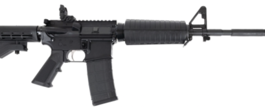 DPMS DR-15 M4 223REM RIFLE 16" CLASSIC HG, BLACK A2 POST, MAGPUL REAR 1-30RD