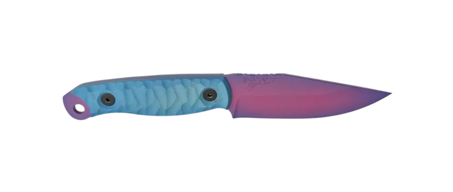 HALF FACE BLADES CROW SCALPER AURORA 4" BLADE, 8.3"OA, S45VN STEEL, MICARTA GRIP