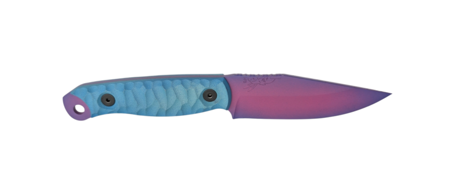 HALF FACE BLADES CROW SCALPER AURORA 4" BLADE, 8.3"OA, S45VN STEEL, MICARTA GRIP