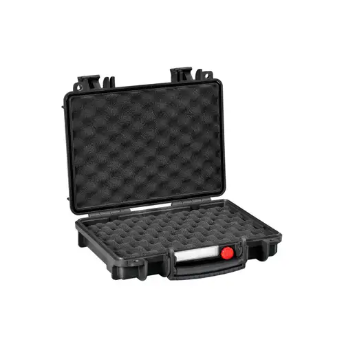 EXPLORER RED GUNCASE SINGLE PISTOL BLACK  WITH TWO LAYERS OF CONVULATED FOAM 10.87"X7.87"X4.72"
