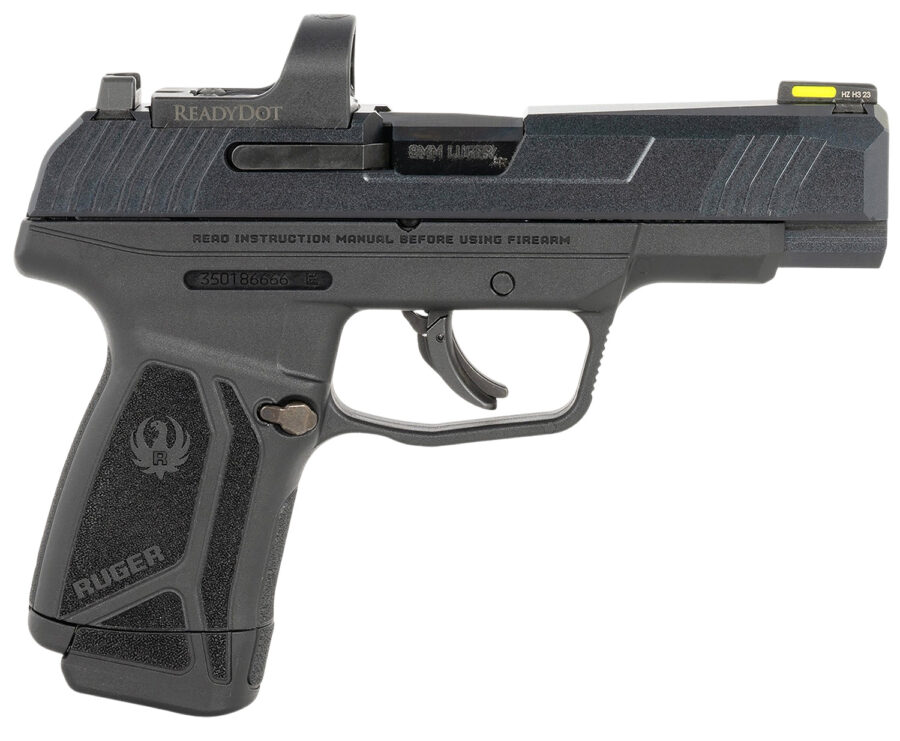 Ruger 3521 Max-9 Long RD 9mm Luger 12+1 4" Black Alloy Steel Optic Ready/Serrated Slide, Black Polymer Frame