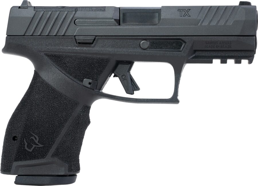 Taurus  TX 9  Compact 9mm Luger 15+1 4" Black Barrel, Black Nitride Alloy Steel Optic Ready/Serrated Slide, Black Stainless Steel Frame w/Picatinny Rail, Interchangeable Backstrap Grip