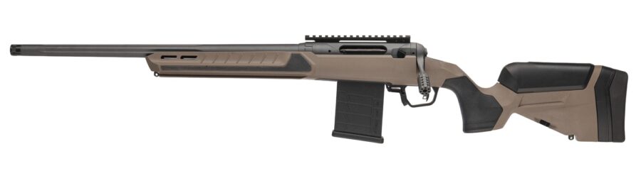 Savage Arms 32694 110 Core Tactical Full Size 7mm PRC 5+1 24" Medium Heavy Fluted Barrel, Arca Rail Forend, Coyote Tan AccuStock w/AccuFit V2 Synthetic Stock, Left Hand