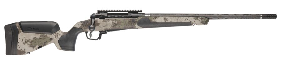 Savage Arms 32639 110 Core Predator Full Size 7mm-08 Rem 10+1 22" Medium Heavy Fluted Barrel, Arca Rail Forend, Hunter Green AccuStock w/AccuFit V2 Synthetic Stock, Left Hand
