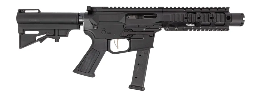 Dpms Panther Arms DP51655231780 Kitty Kat G9 9mm Luger 27+1 4" Black Nitride Heavy Threaded Barrel, Black Hardcoat Anodize Aluminum Receiver w/Picatinny Rail, M-LOK Handguard, Black Polymer DPMS CAR B