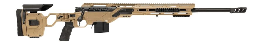 Cadex Inc CDXMCKRKN33827BR30I2D3 CDX-MC Kraken 338 Lapua Mag 5+1 27" Black DLC Match Grade Threaded Barrel, Hybrid Tan Receiver w/Picatinny Rail, M-LOK Handguard, Hybrid Tan Adjustable Folding Buttsto