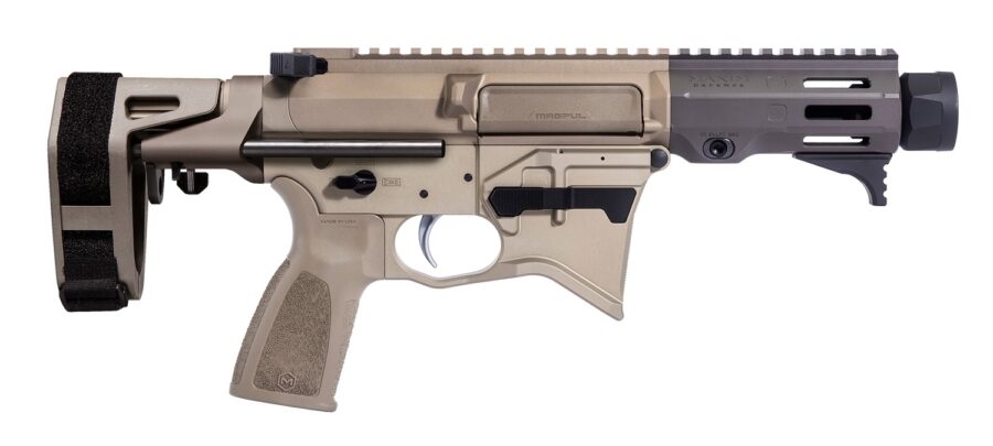 Maxim Defense  MD9 K SCW 9mm Luger 4.50" Black Nitride Threaded Barrel, Black Anodized Aluminum Receiver w/Picatinny Rail, Maxim SCW Pistol Brace, Black Polymer Grip