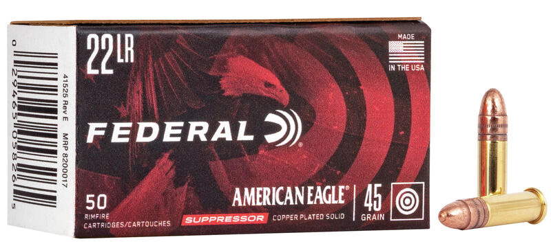 22LR SUPPRESSOR 45GR COPPER PLATED 500RD