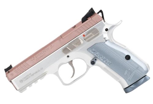 CZ SHADOW 2 COMPACT OR 9MM FS - 4" 15RD ROSE SILVER GRIPS