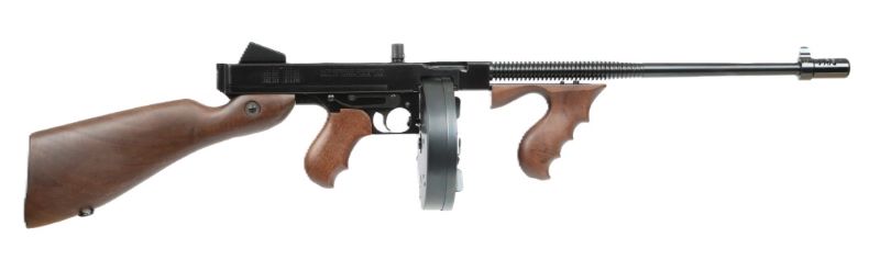 THOMPSON 1927A1 45ACP CARBINE - 50RD DRUM 20RD MAG WALNUT
