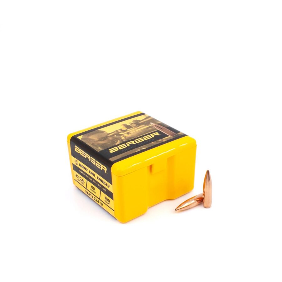 Berger 22 cal 69gr BT Target Bullets 100/ct