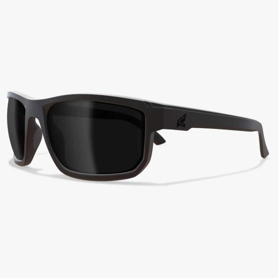 Edge Defiance Safety Glasses Black Frame with Smoke Vapor Shield Lens