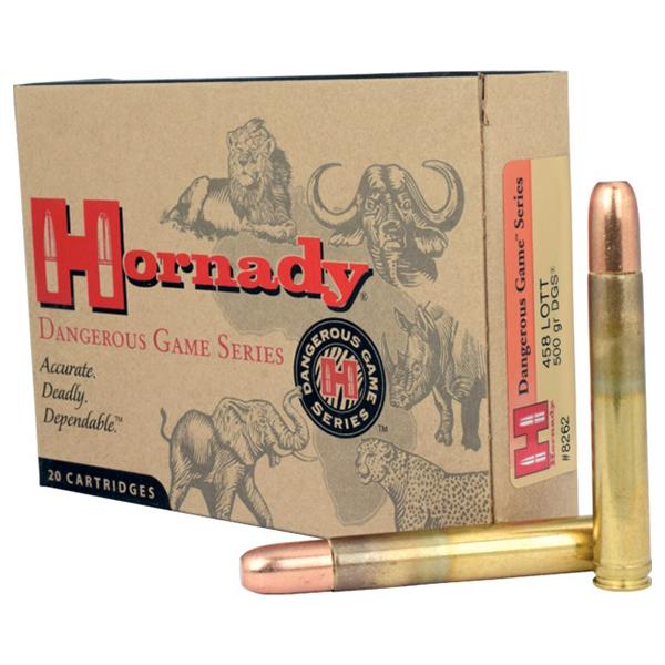 Hornady Dangerous Game Series Rifle Ammunition .458 Lott 500 gr DGS 2300 fps - 20/box