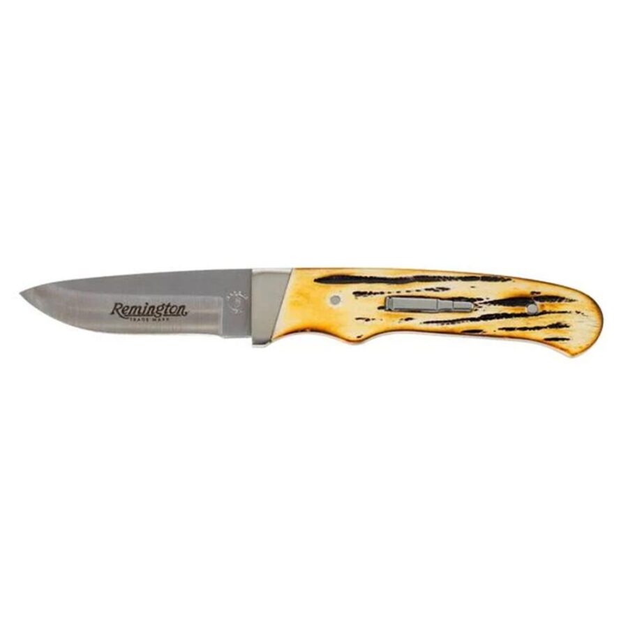 Remington 2026 Bullet Knife King of the Mountain 3-1/2" Drop Point Blade Stag Bone