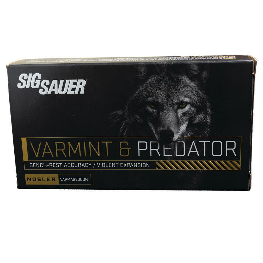 Sig Sauer Varmint & Predator w/Varmageddon Rifle Ammunition .22-250 Rem 55gr PT 20/ct