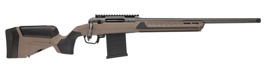 Savage Arms 32670 110 Core Tactical 6mm Creedmoor 10+1 20" Medium Heavy Fluted Barrel, Arca Rail Forend, Coyote Tan AccuStock w/AccuFit V2 Synthetic Stock, Right Hand