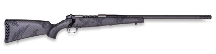 Weatherby MGT01N25CMR4B Mark V Backcountry Guide TI 25 Creedmoor 3+1 22" + 2" Graphite Black Cerakote Fluted Threaded Barrel, Titanium Drilled & Tapped Receiver, Exposed Carbon  w/Carbide Black Accent