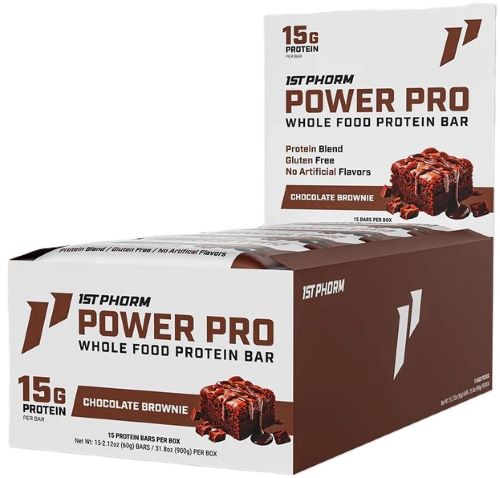 1ST PHORM WHOLE FOOD POWER PRO - BAR CHOCOLATE BROWNIE 15 BARS