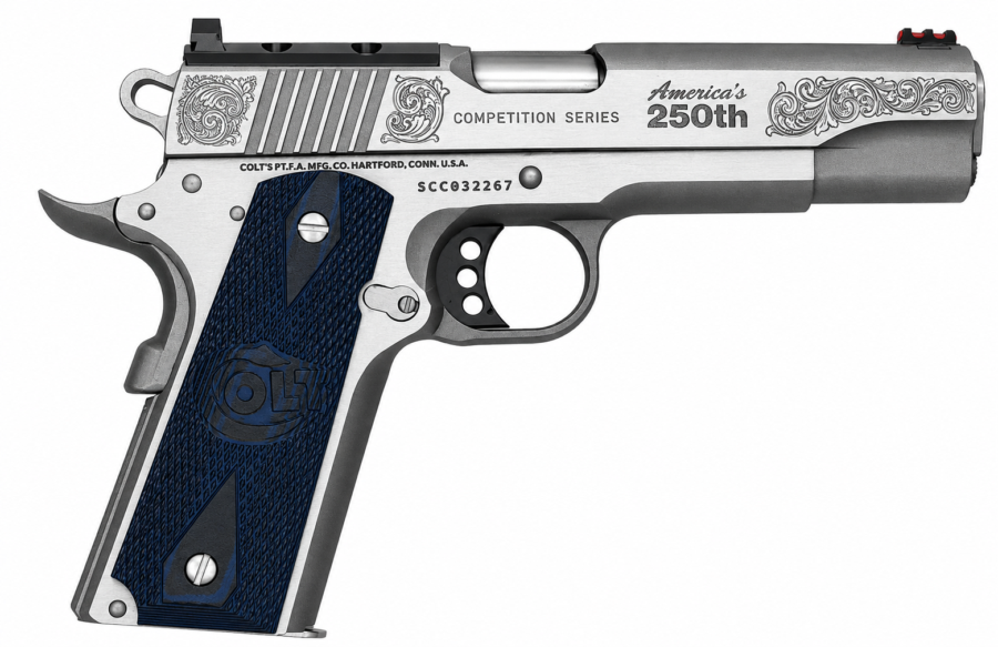 COLT 1911 COMPETITION 250TH SLIDE SCROLL 45ACP 5IN BARREL 8RD OPTIC-READY O1070CCS-OR-250TH