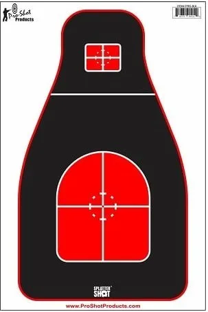 PROSHOT TACTICAL PRECISION TARGET- RED/BLACK 8 PACK TPRS-BLK-8PK