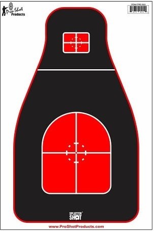 PROSHOT TACTICAL PRECISION TARGET- RED/BLACK 8 PACK TPRS-BLK-8PK
