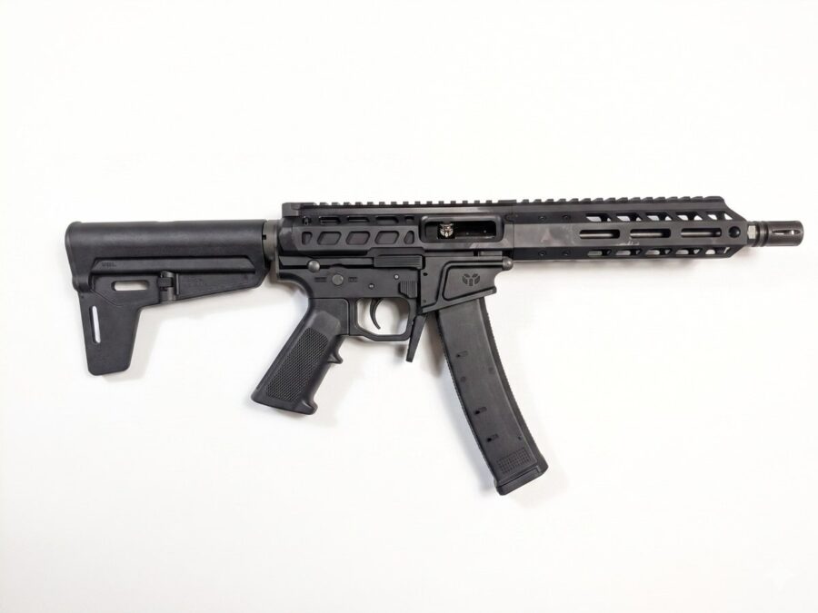 Wraithworks WARSCORP9 Side-Charging AR Pistol - Black | 9mm | 8.5" Barrel | 7" M-LOK Rail | Magpul BSL Arm Brace | Accepts Scorpion Mags