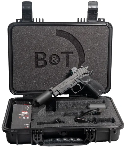 SIG SAUER P226 HUSH PUPPY KIT 9MM PISTOL 4.4" T.B. ROMEO X, SLIDE LOCK, WIPE SUPPRESSOR, 15RD