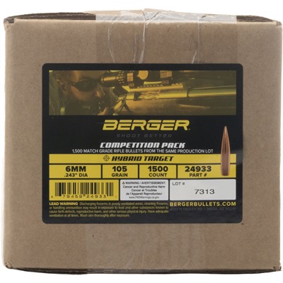 6MM (0.243'') 105GR HYBRID BOAT TAIL 1500/BOX