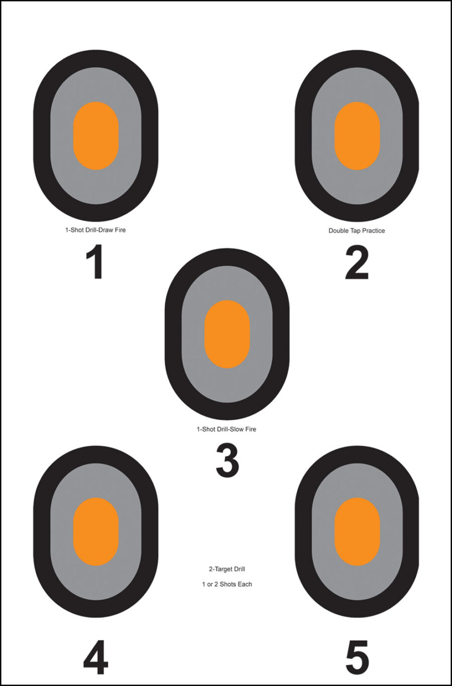 Action Target 530OC100 Bullseye  Bullseye Paper 23" x 35" Multi-Color 100 Per Box